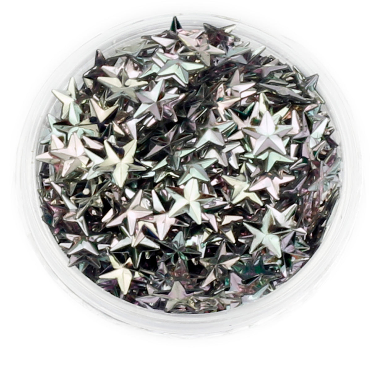 Choice of 12 Colours Duo Chrome 3D Glitter Stars