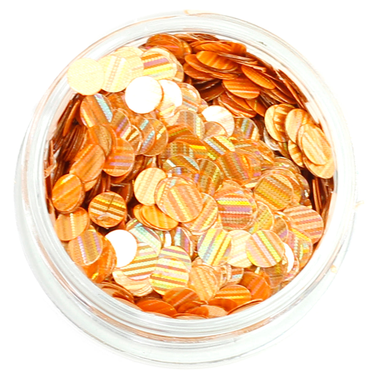 Striped Holographic Disc Glitter Pots