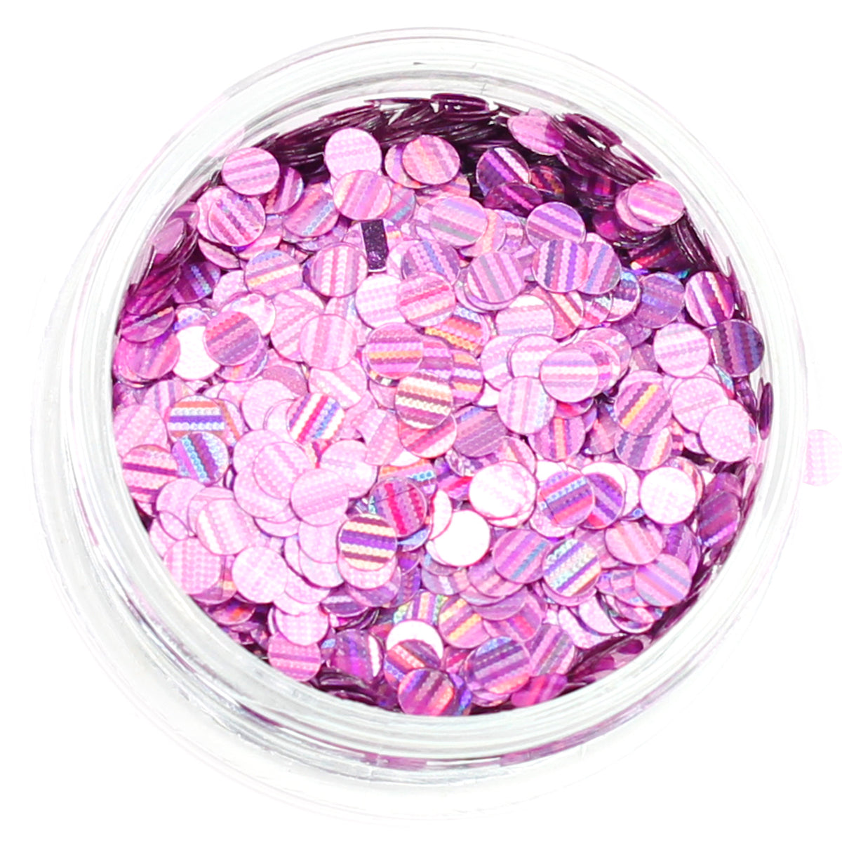 Striped Holographic Disc Glitter Pots