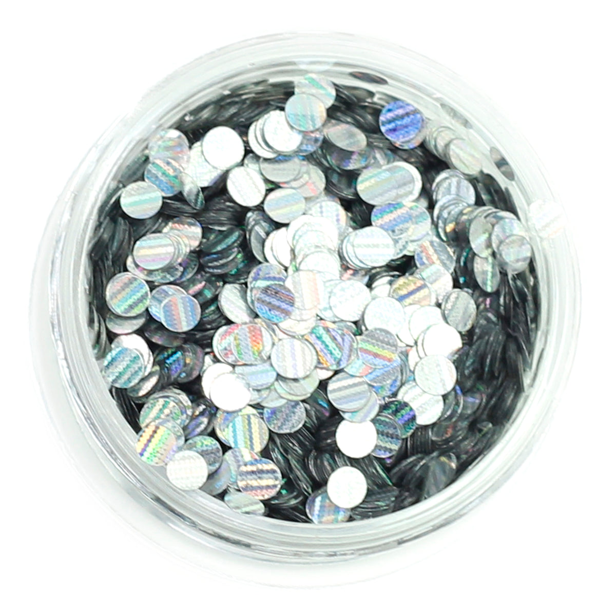 Striped Holographic Disc Glitter Pots