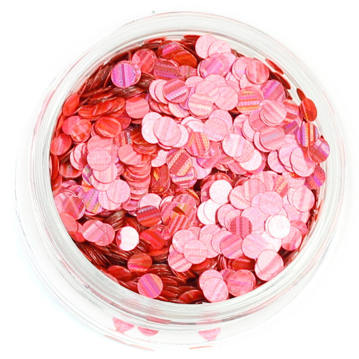 Striped Holographic Disc Glitter Pots