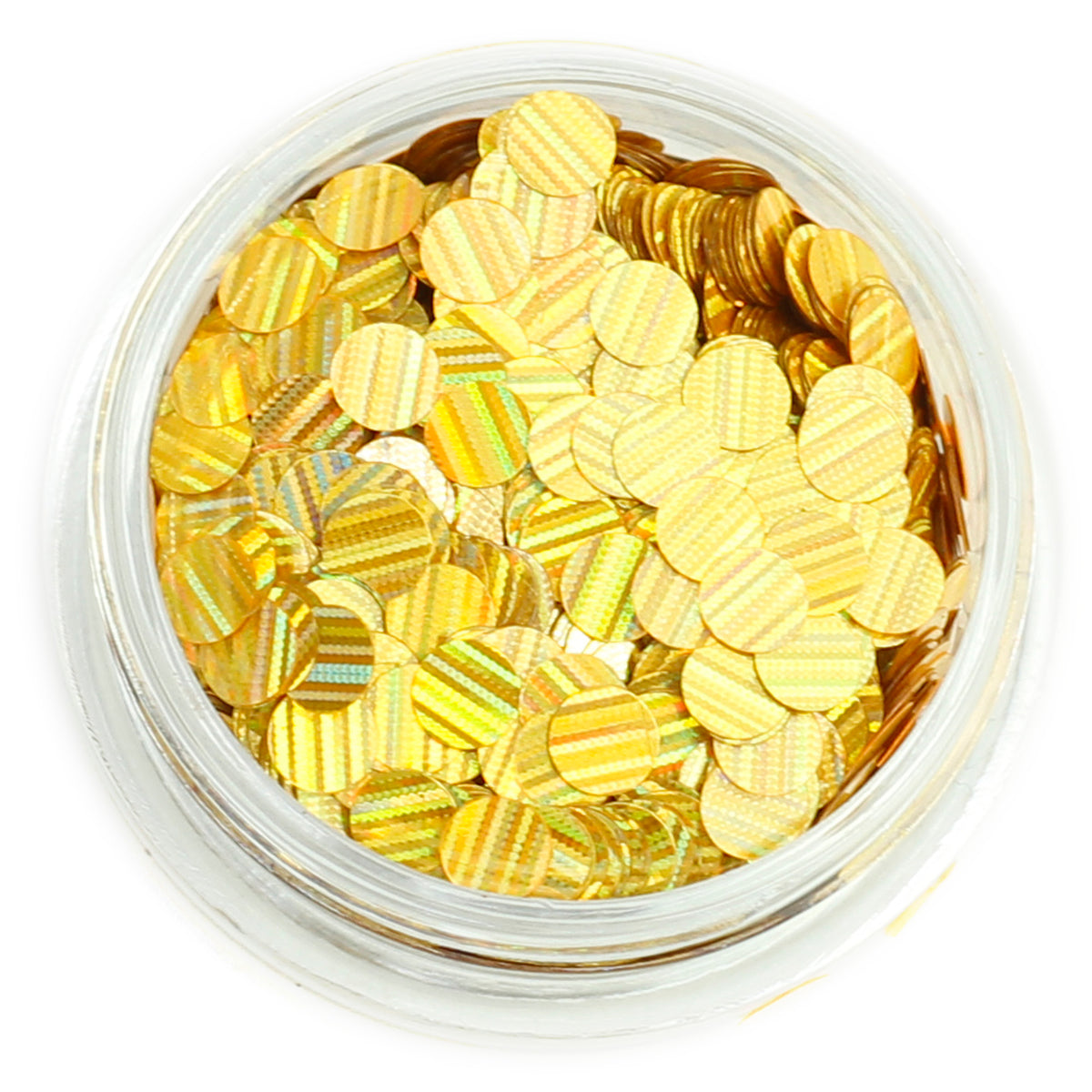 Striped Holographic Disc Glitter Pots