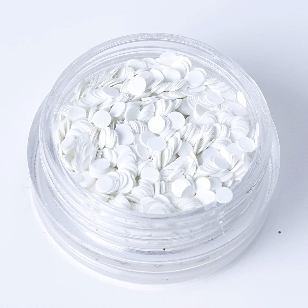 Pearly White 2mm or 3mm Disc Shape Cosmetic Glitter