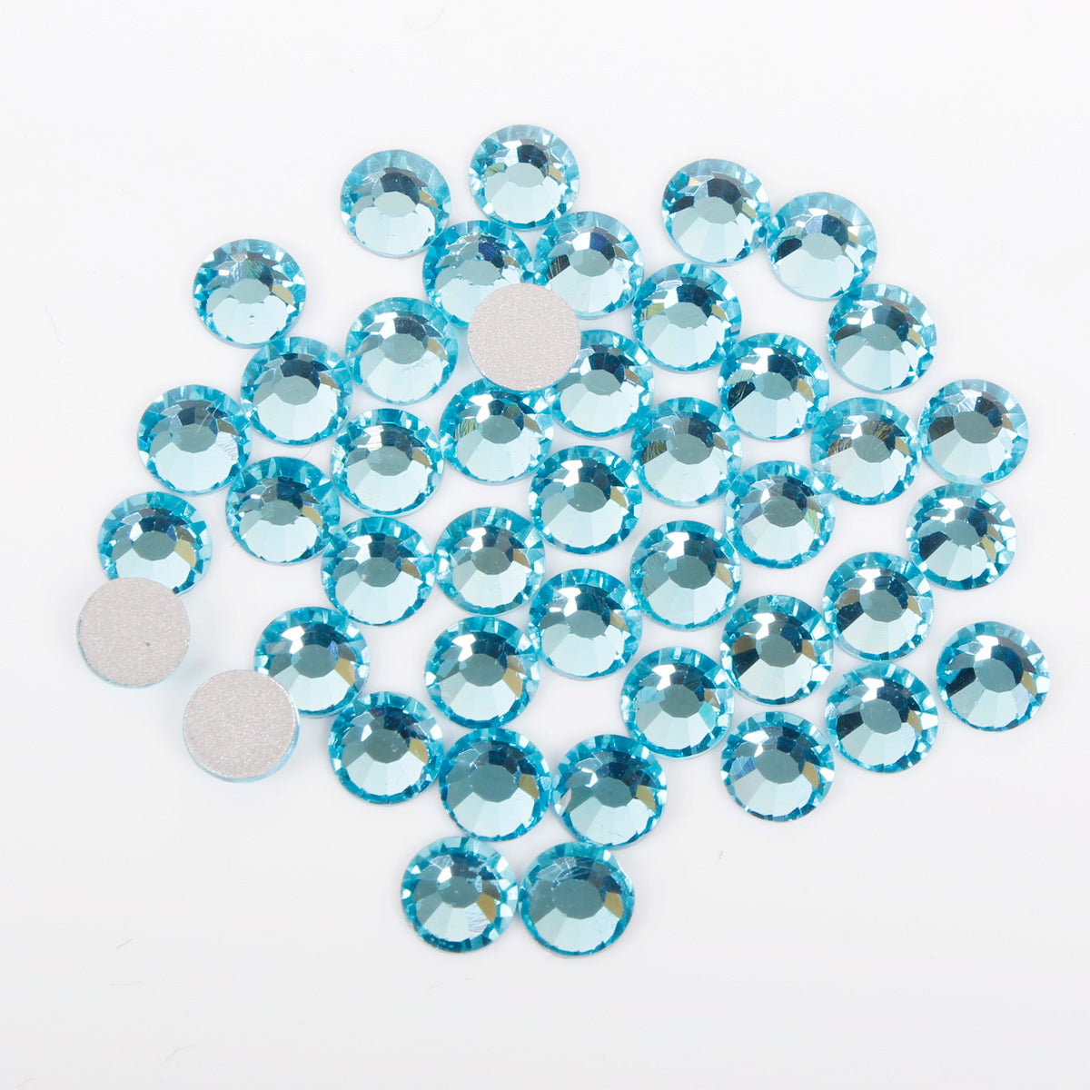 Blue Glass 100pcs Rhinestone Face Gems 2mm-5mm