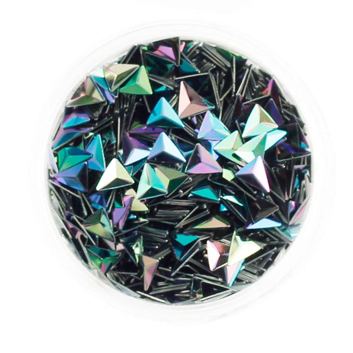 Choice of 12 Colours Duo Chrome 3D Glitter Triangles