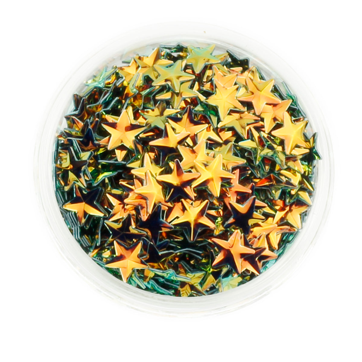 Choice of 12 Colours Duo Chrome 3D Glitter Stars
