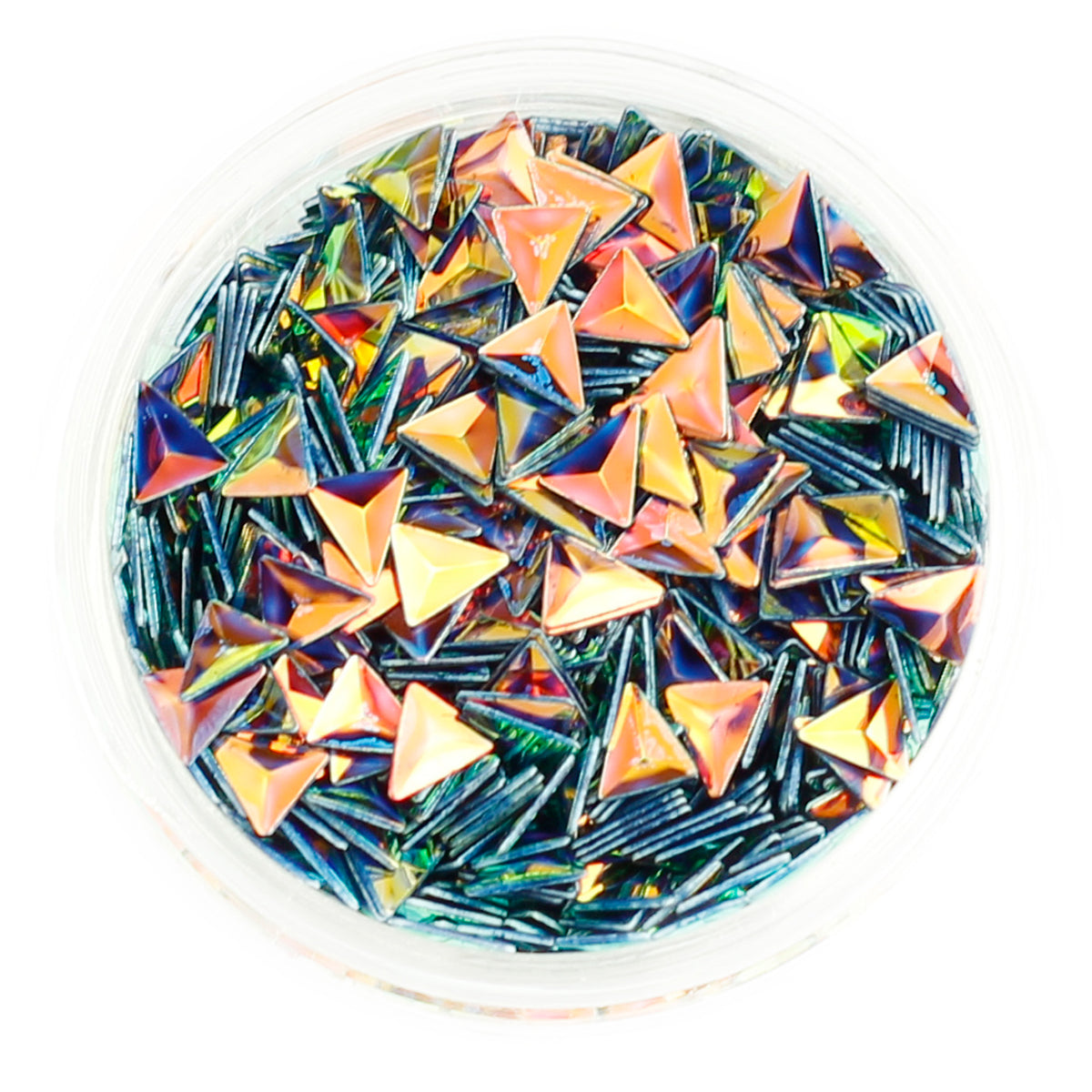 Choice of 12 Colours Duo Chrome 3D Glitter Triangles