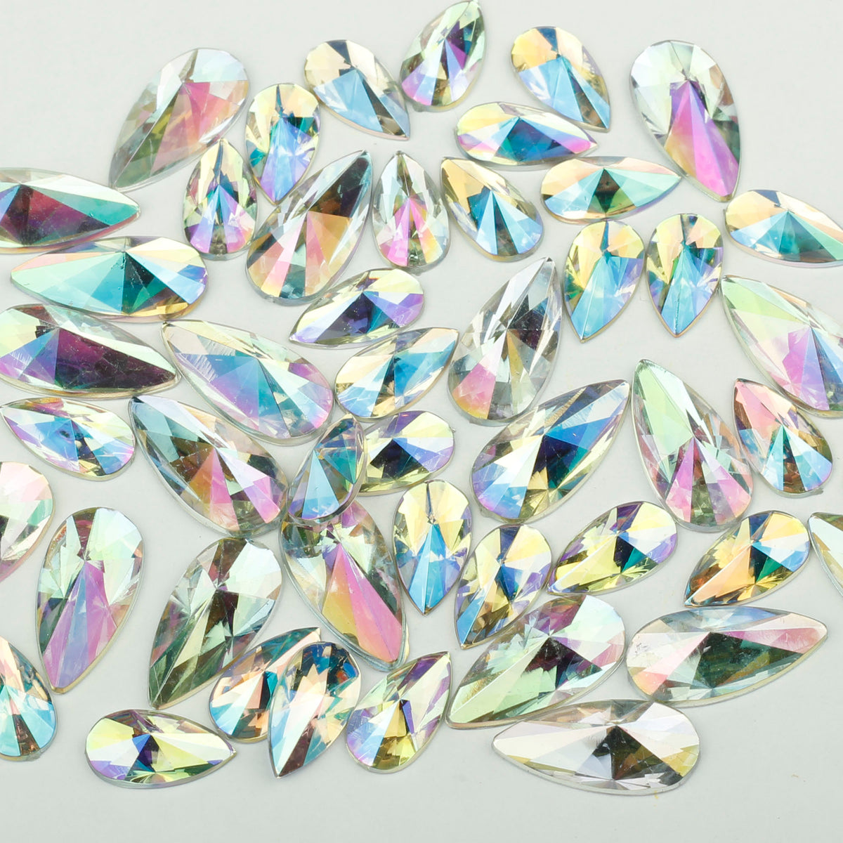 "Glitz" 10g Bag of Flat Back Face Gems in a Choice of Shapes