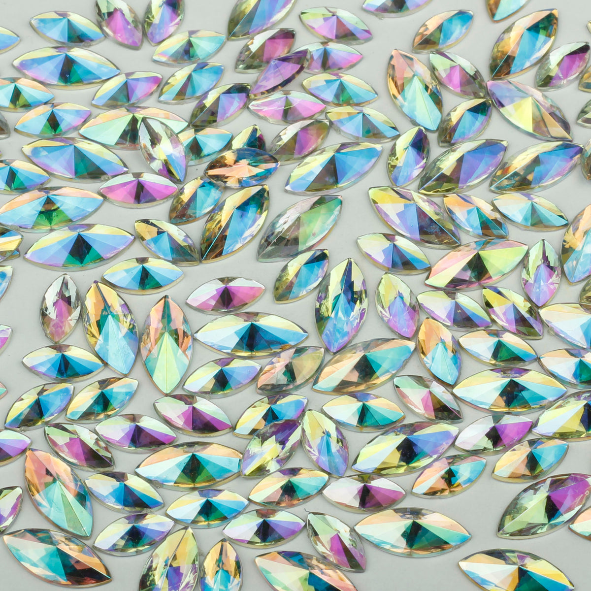 "Glitz" 10g Bag of Flat Back Face Gems in a Choice of Shapes