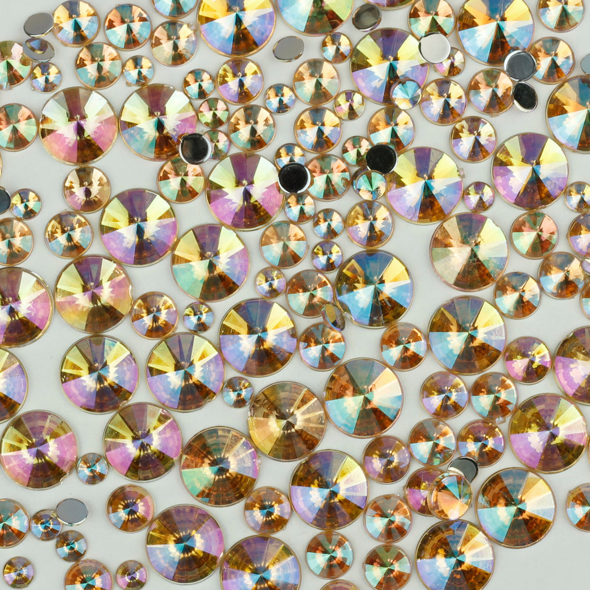 "Prosecco" 10g Bag of Flat Back Face Gems in a Choice of Shapes