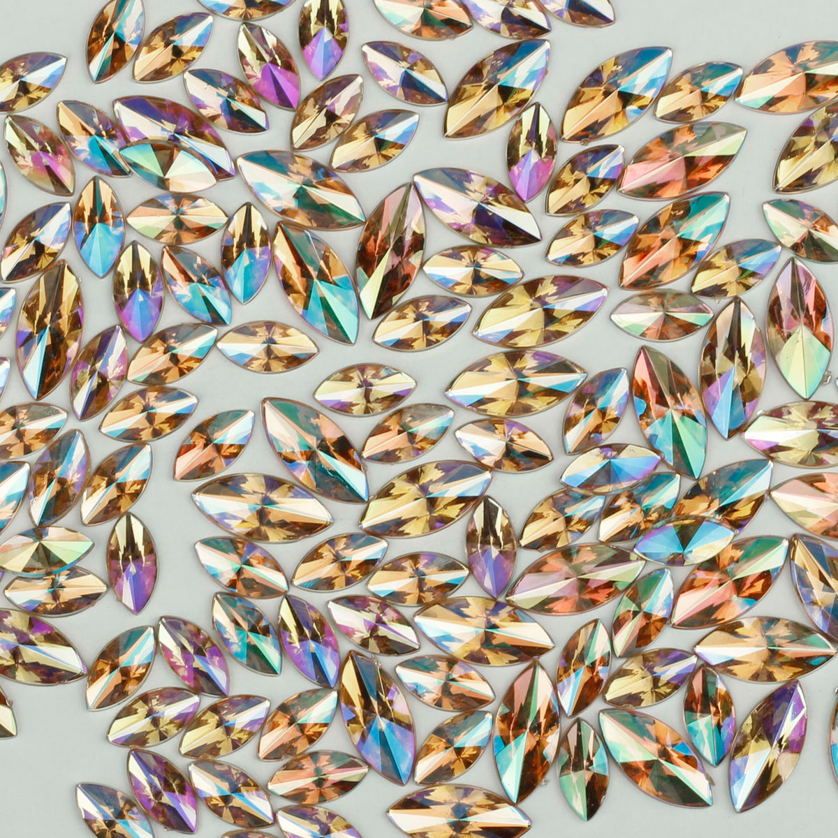 "Prosecco" 10g Bag of Flat Back Face Gems in a Choice of Shapes