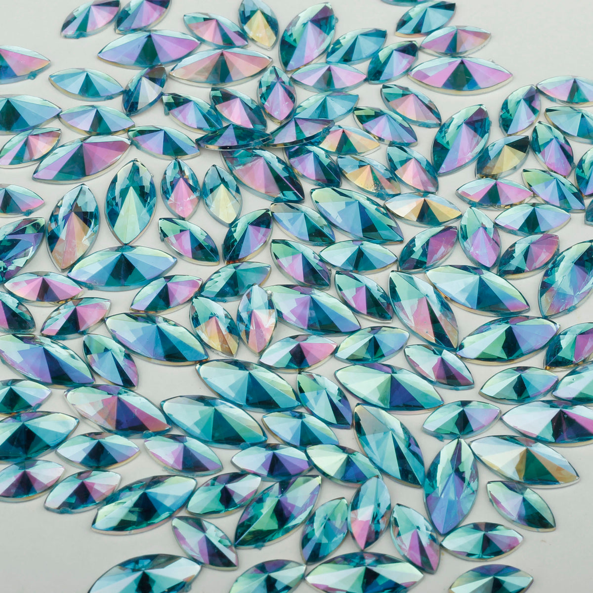 "Topaz" 10g Bag of Flat Back Face Gems in a Choice of Shapes