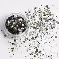 evol chrome grey chunky face glitter mix