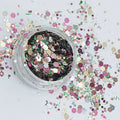 evol commando burgundy and champagne chunky glitter mix