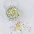 evol super star gold and white chunky body glitter sparkles mix