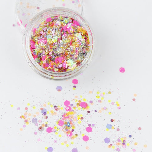 evol disco diva fluorescent chunky glitter mix