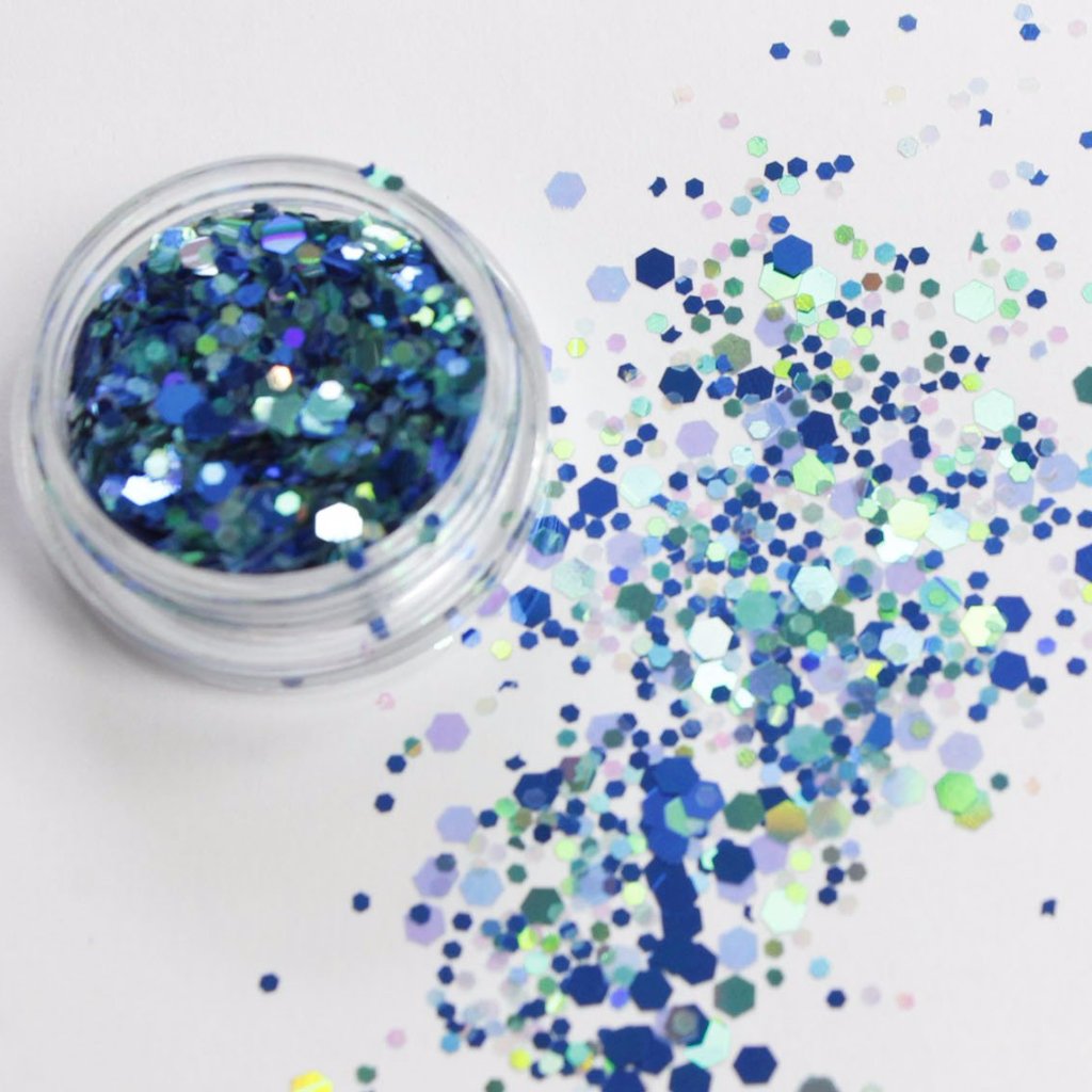 evol montego bay blue chunky face glitter mix