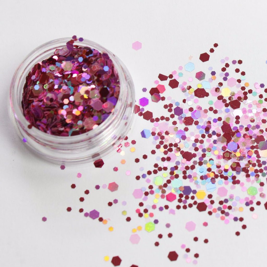 evol cherry blossom pink chunky festival glitter mix