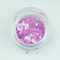 Opaque Iridescent Amethyst Diamond Shape Face Glitter Size 1mm - 3mm