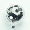 chunky silver cosmetic glitter pot evol