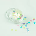 evol rainbow iridescent heart glitter unicorntastic!!!