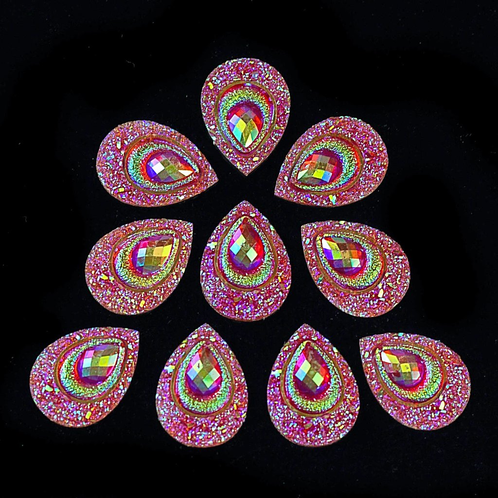 10pcs of Peacock Style Face and Body Gems