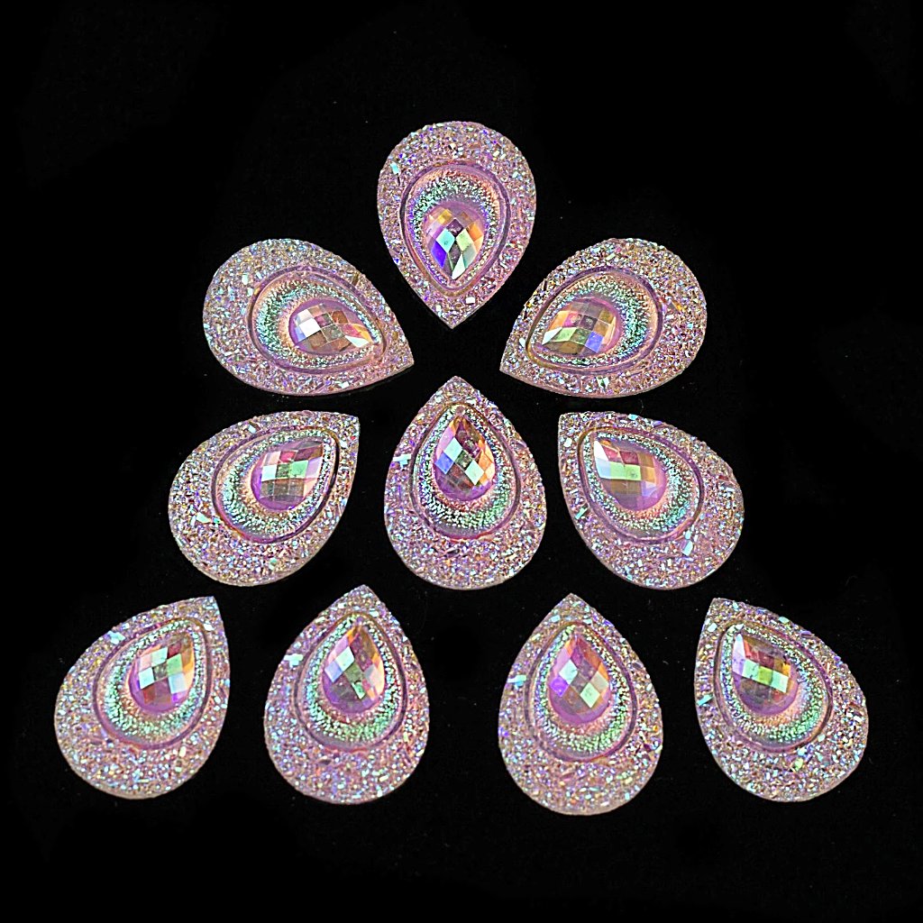 10pcs of Peacock Style Face and Body Gems
