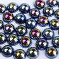 evol iridescent black flat back pearls