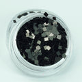 evol black square face glitter