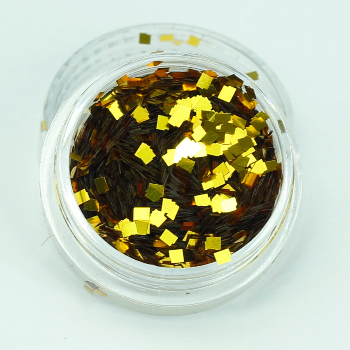 evol metallic gold square face glitter