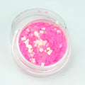 evol bbg pink iridescent square glitter pot