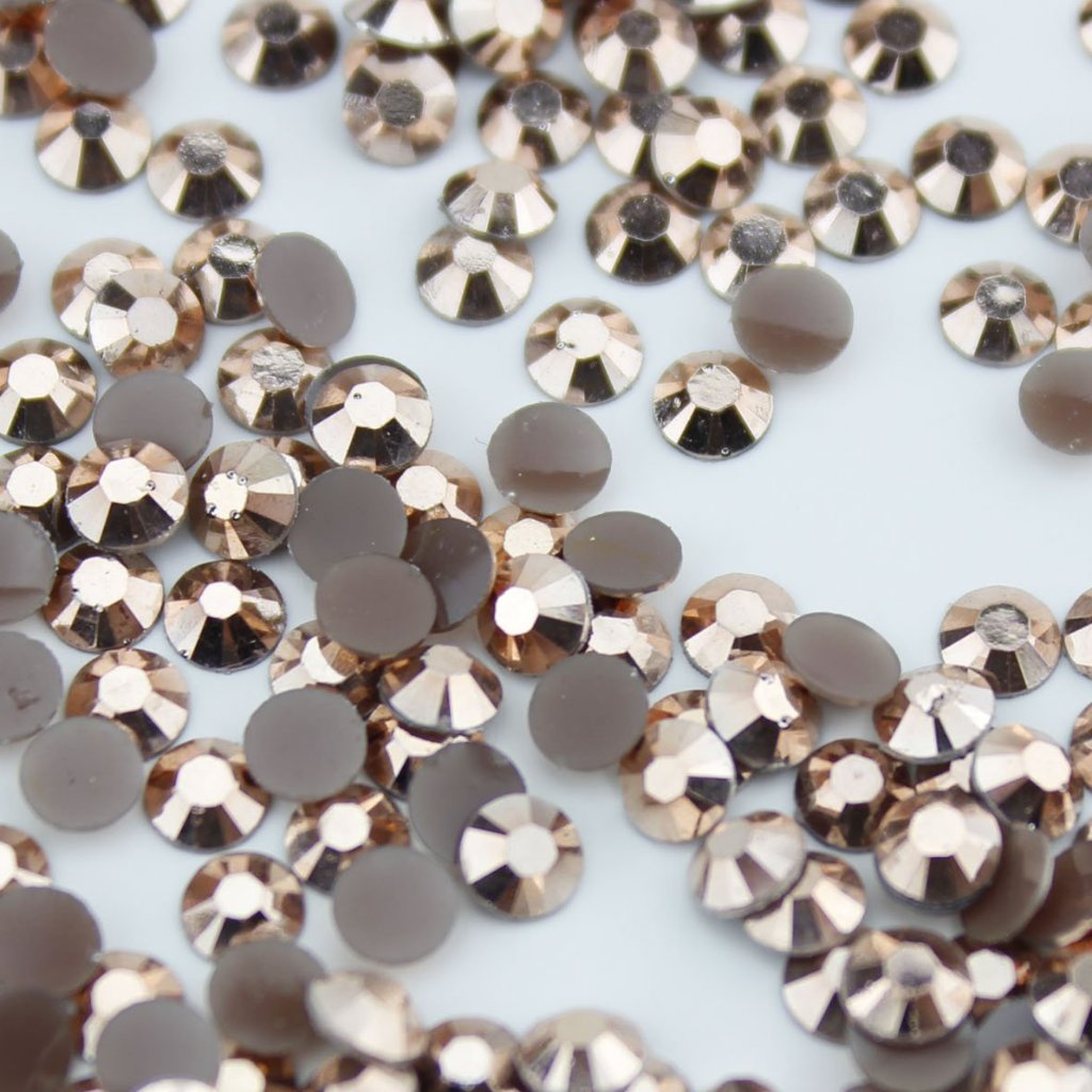 evol metallic bronze ab iridescent resin rhinestone face gems