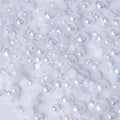 evol ab white mixed size flat back pearl face gems