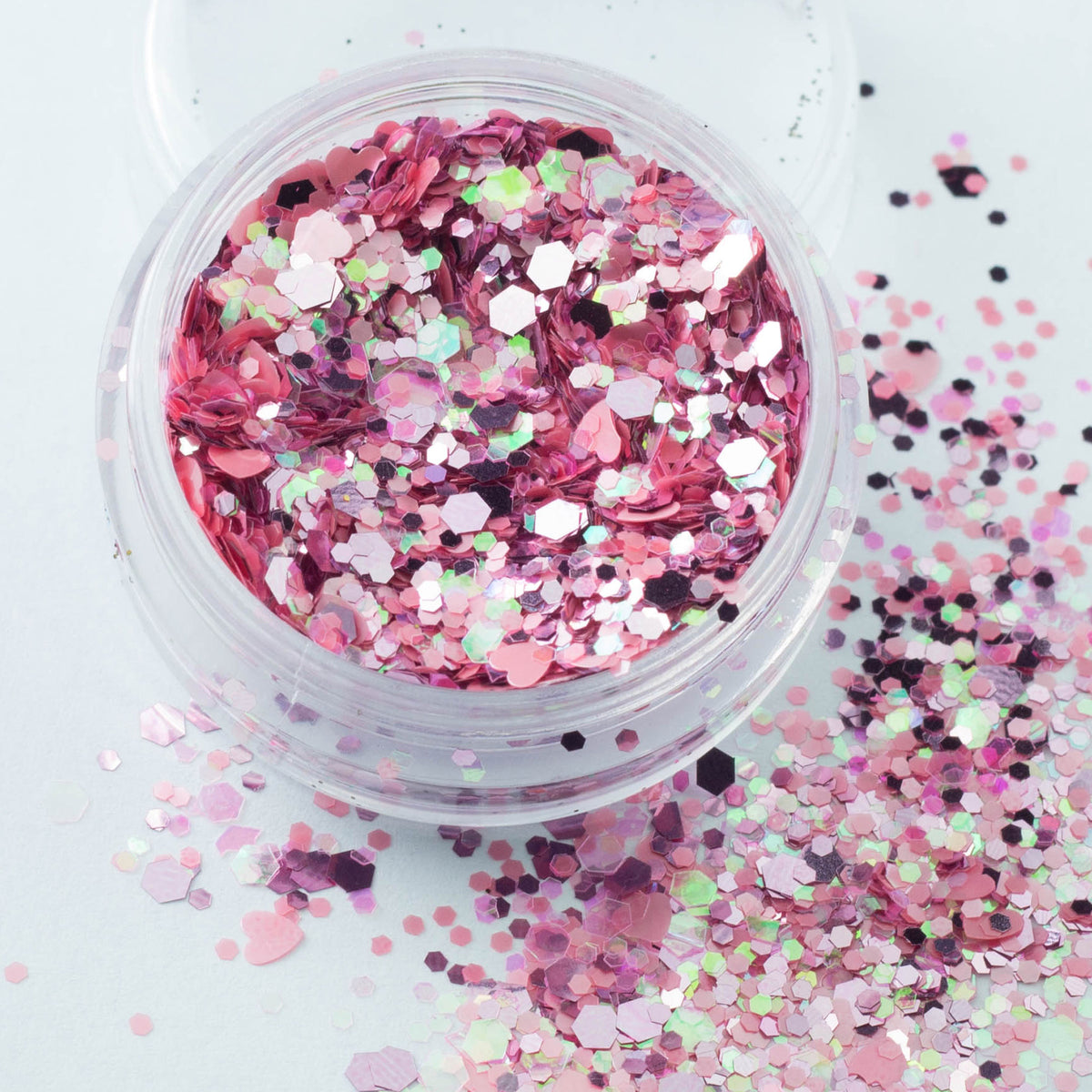 evol for lovers pink valentines face glitter mix girly big pot