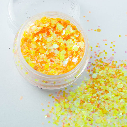 evol citrus burst lit chunky face body glitter mix