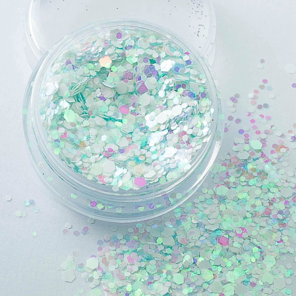 evol sherbet winter white ice queen face eye glitter mix