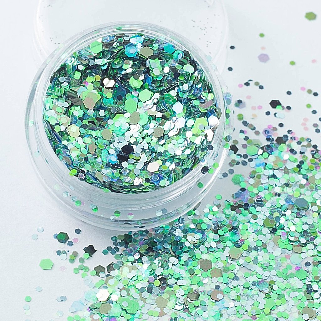 evol tree snake green iridescent festival face body eyes glitter mix