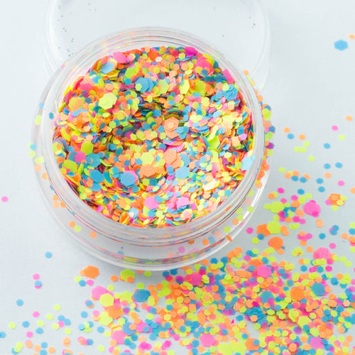 evo disco uv fluorescent party festival chunky glitter mix