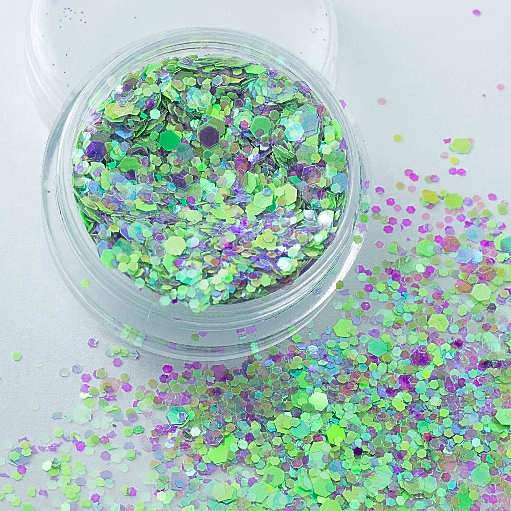 evol chameleon chunky body glitter mix in big pot