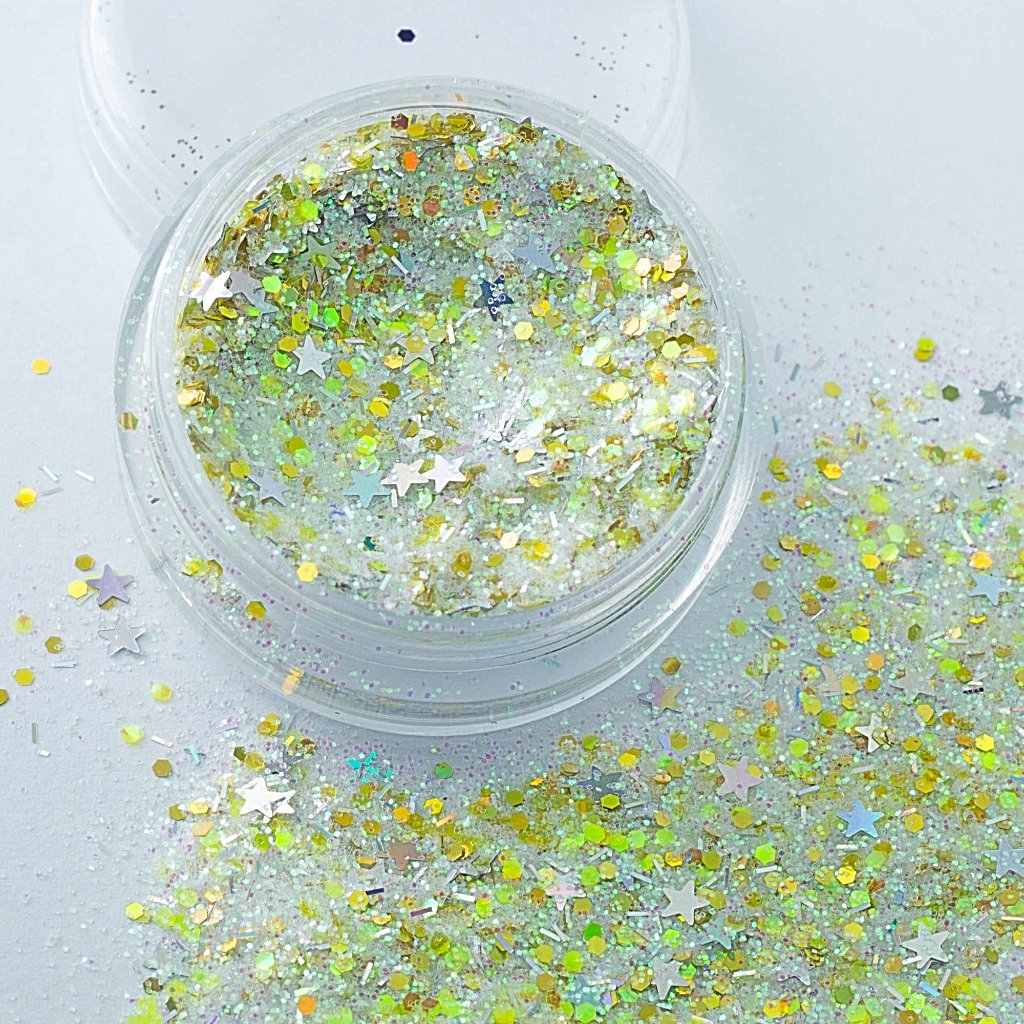 evol super star chunky face and eye festival glitter mix big pot