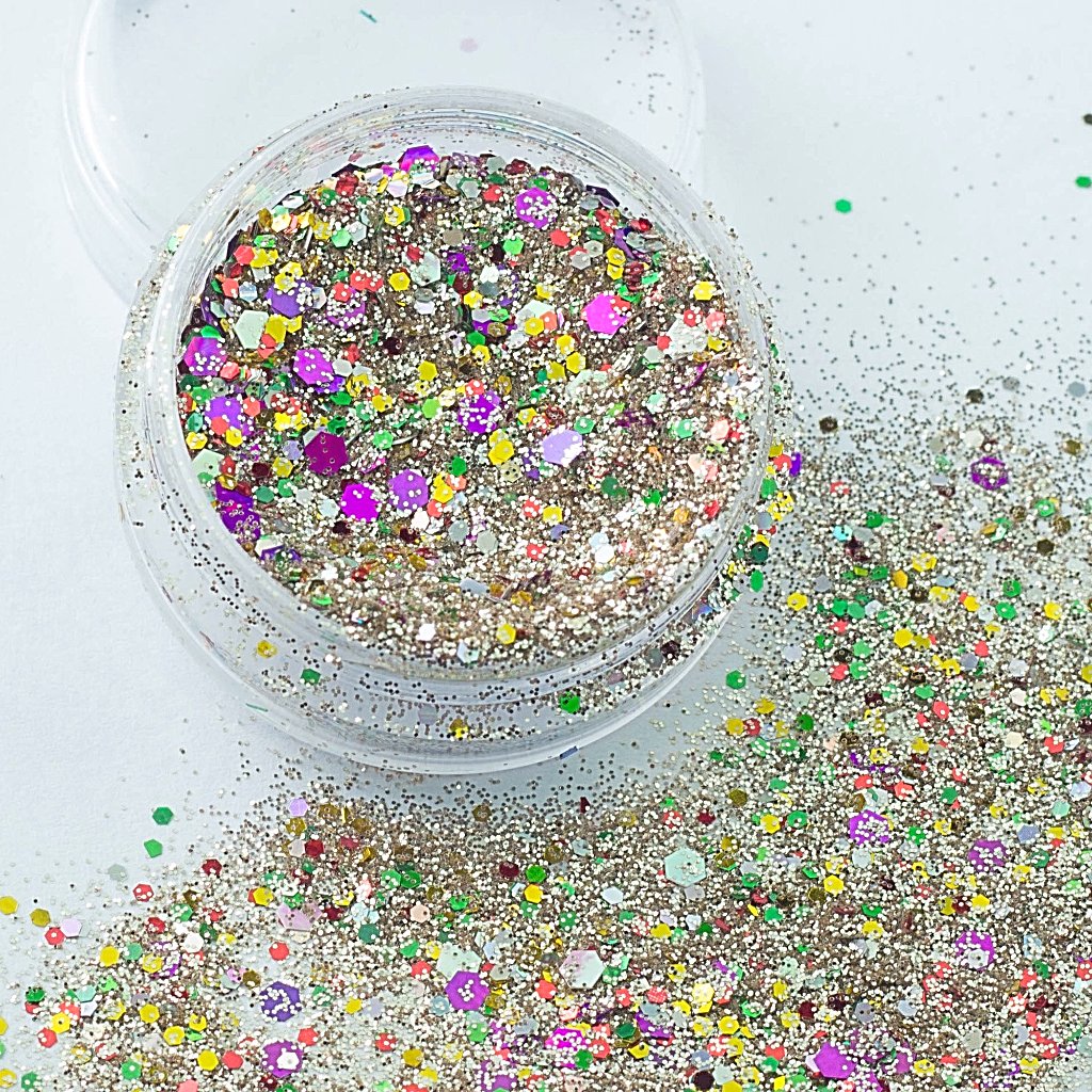 evol harlequin holographic body glitter mix big pot