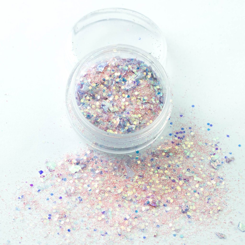 evol bubble iridescent chunky festival glitter mix