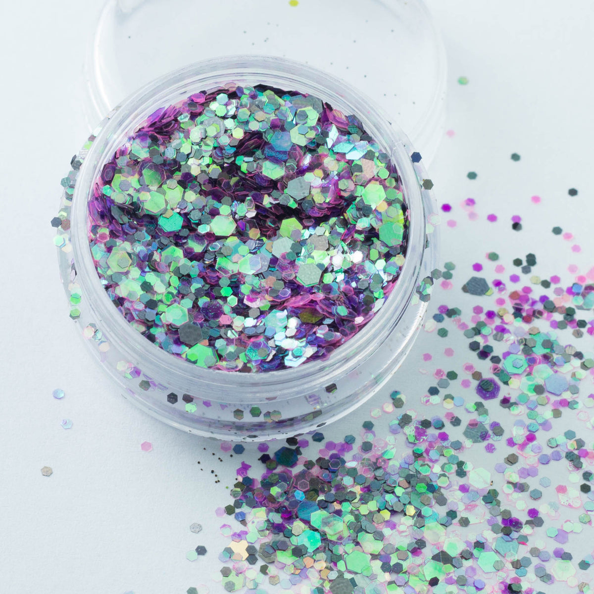 evol wisteria chunky festival glitter mix big pot woop
