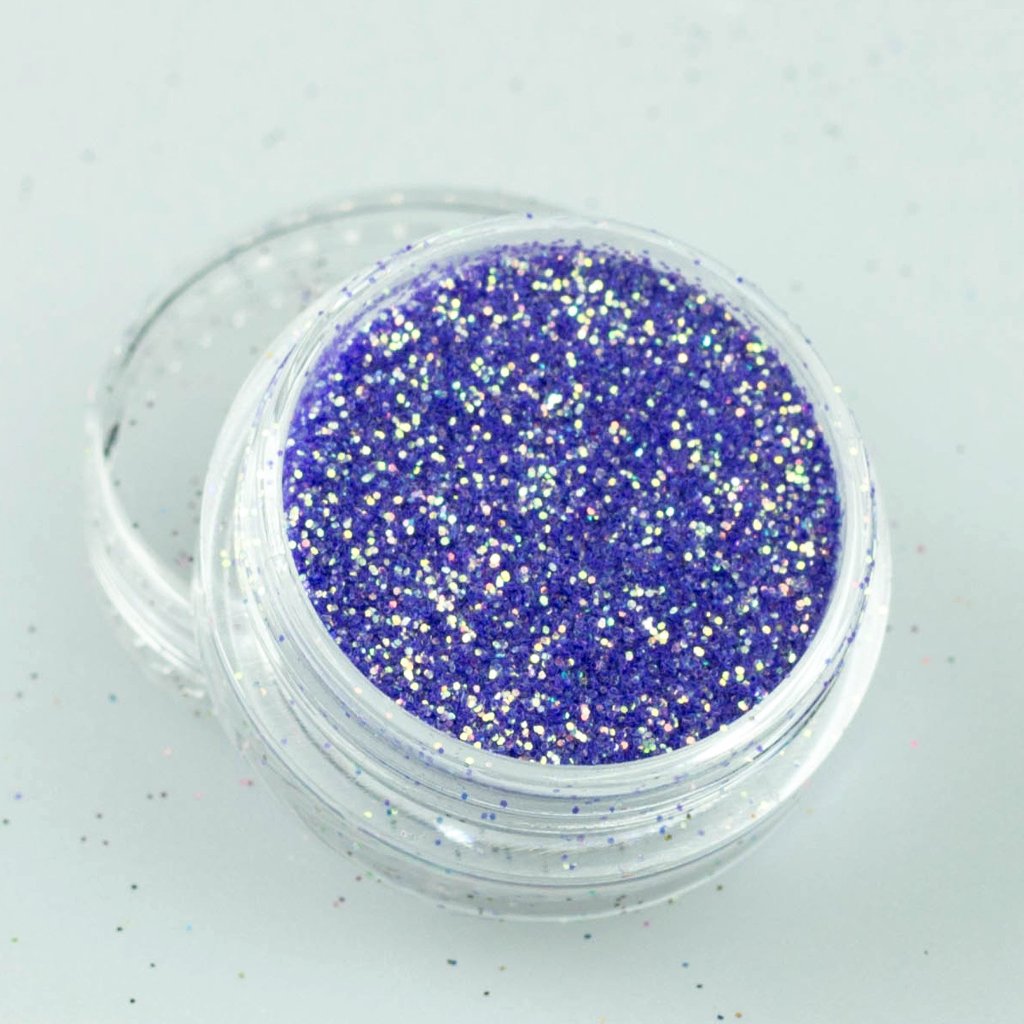 evol iridescent indigo glitter eyeshadow pot