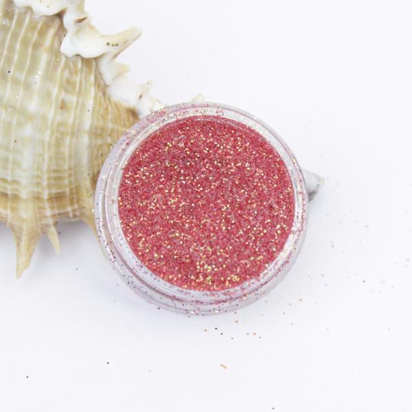evol translucent iridescent red dust face glitter