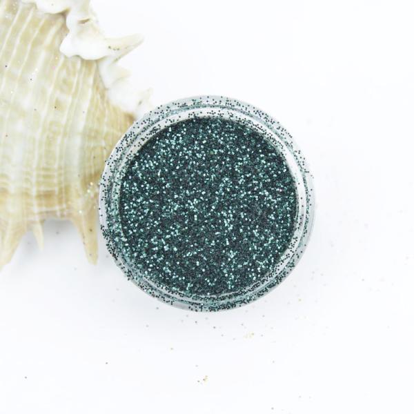 evol forest green metallic dust face glitter