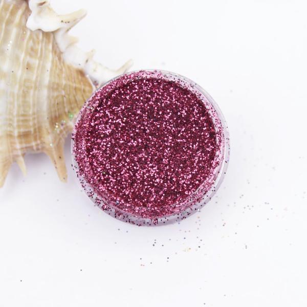 evol cherry red metallic face glitter dust
