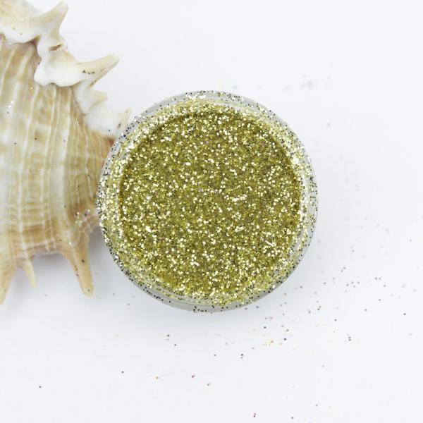 evol 18k light gold metallic dust face glitter pot