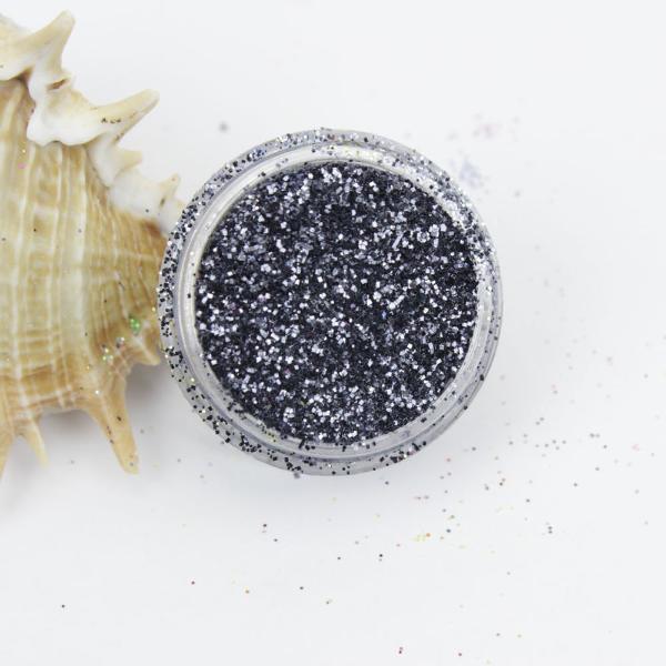 evol smoke grey metallic dust face festival glitter pot