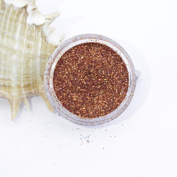 evol holographic bronze dust face glitter